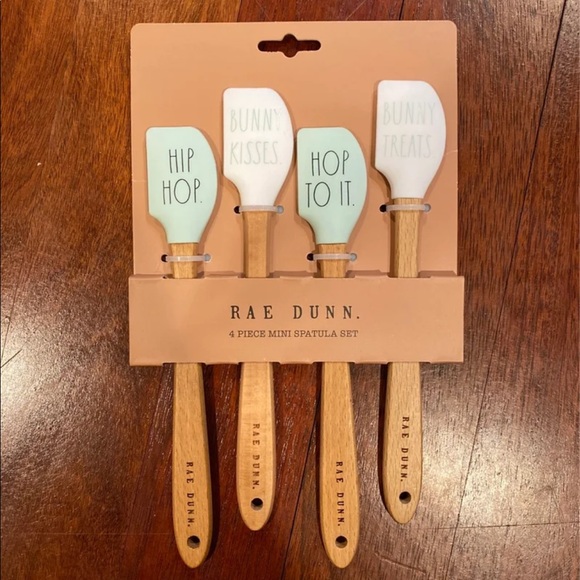 Rae Dunn Other - Rae Dunn 4 Piece Mini Spatula Set - Easter/Bunny